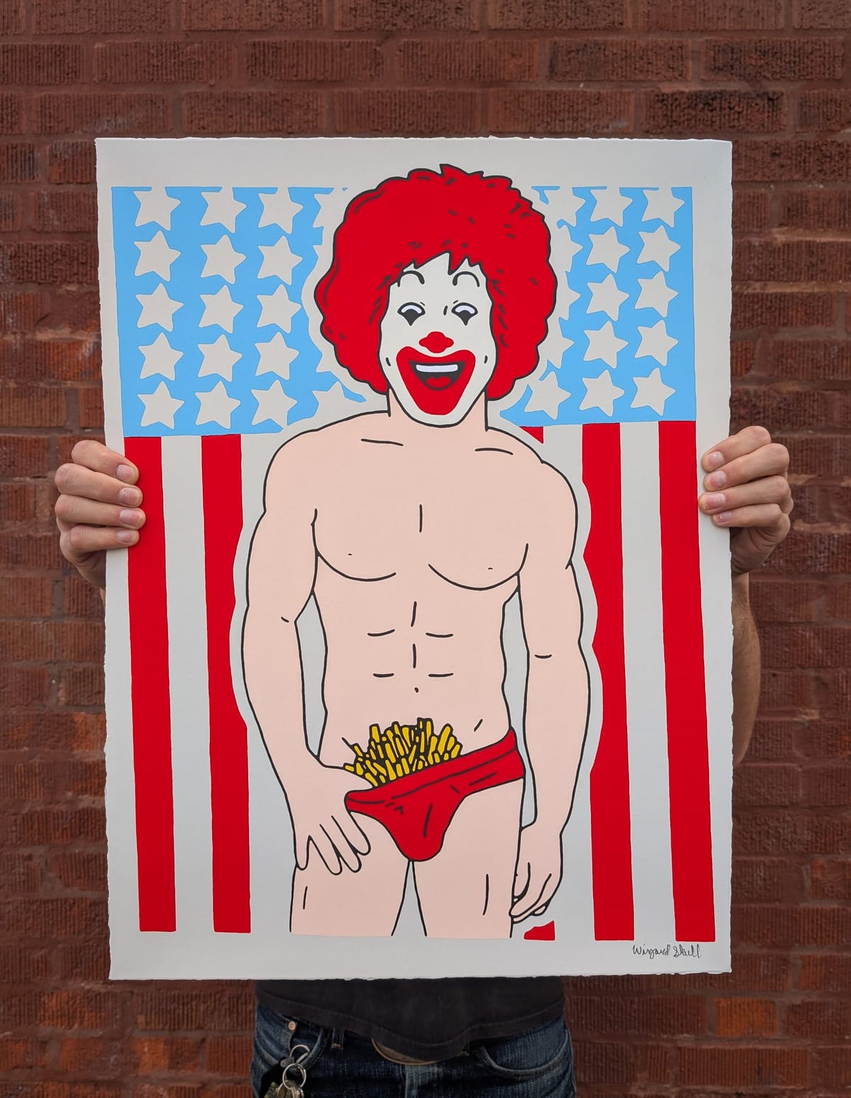 "Sexy Ronald" screen print by Wizard $kull
