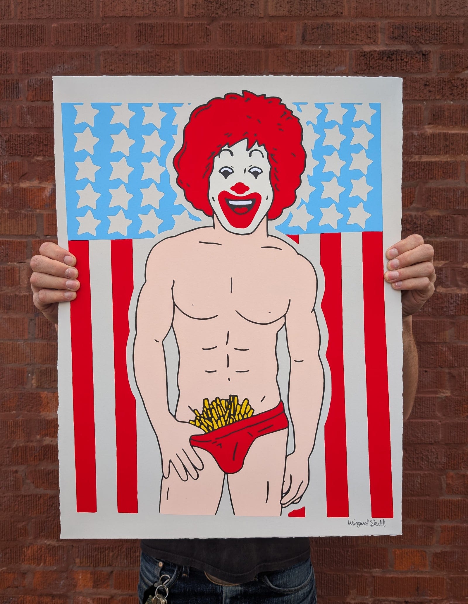 "Sexy Ronald" screen print by Wizard $kull